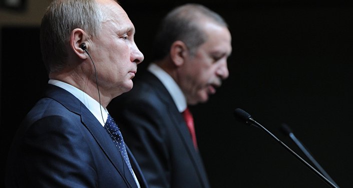 Президент России Владимир Путин и президент Турецкой республики Реджеп Тайип Эрдоган