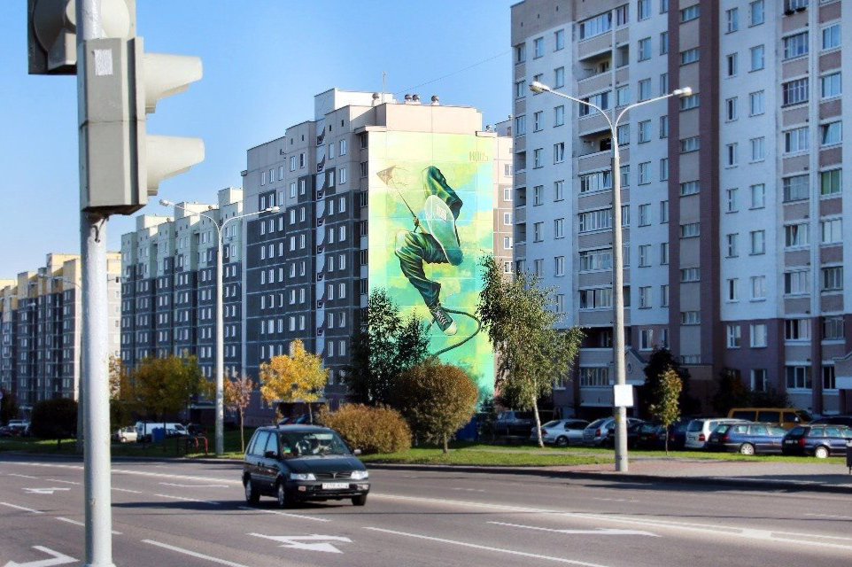 Десятиэтажное граффити некоторое время считалось самым большим в Беларуси 