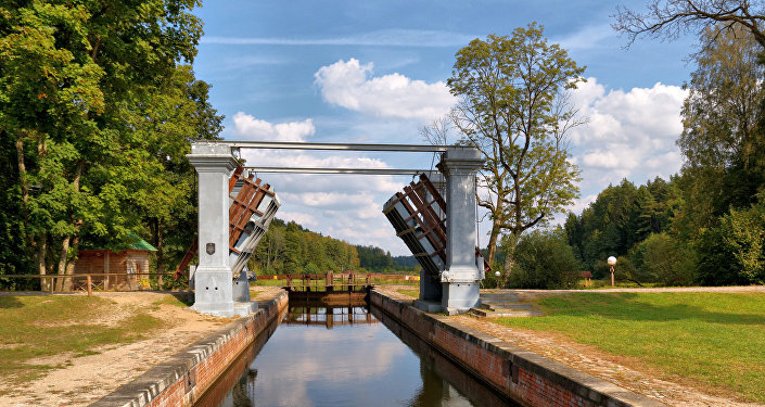 Августовский канал шлюз- на границе Польши и Беларуси