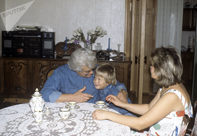 Аллан Чумак с женой Светланой и сыном Артемом