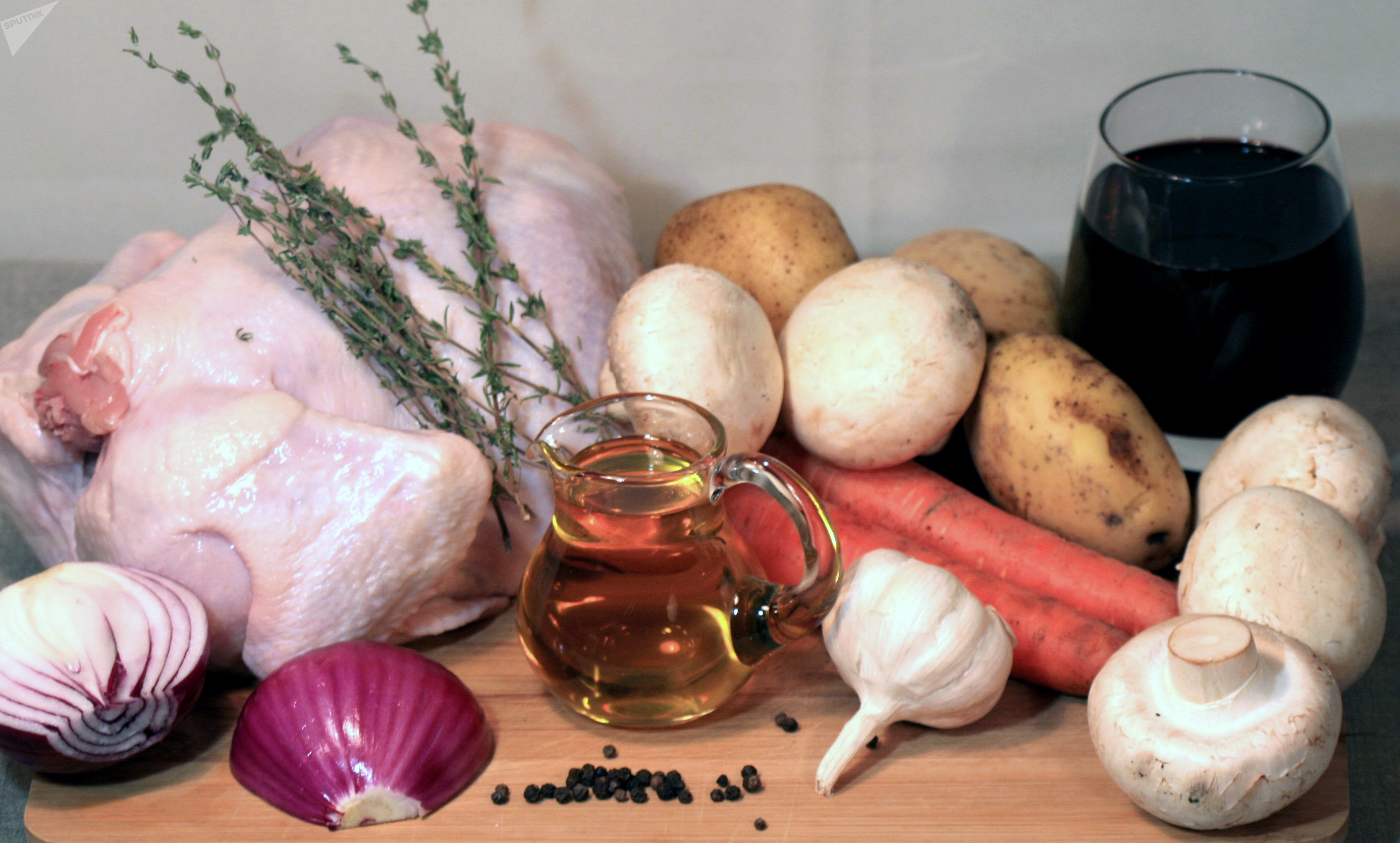 Курица с осенними овощами