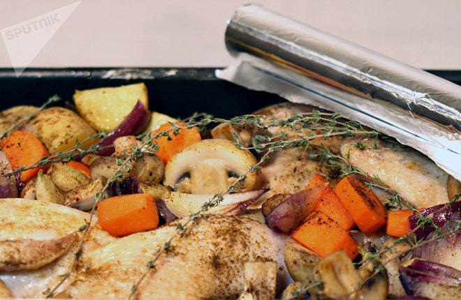 Курица с осенними овощами